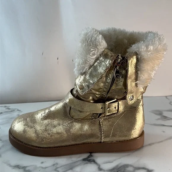 New- GUESS gold foil “look” boots - Picture 7 of 16